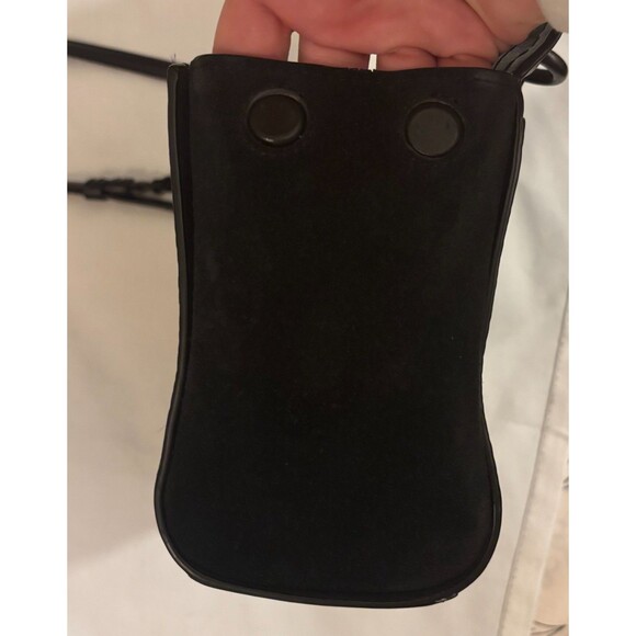 COACH Faye Carryall Black Leather & Suede Crossbody Bag, Turn-lock / Chain Strap - Picture 7 of 12